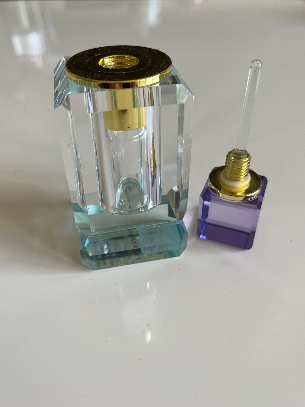Anthropologie Decorative Cut Glass Perfume Bottle NWT - Picture 7 of 7